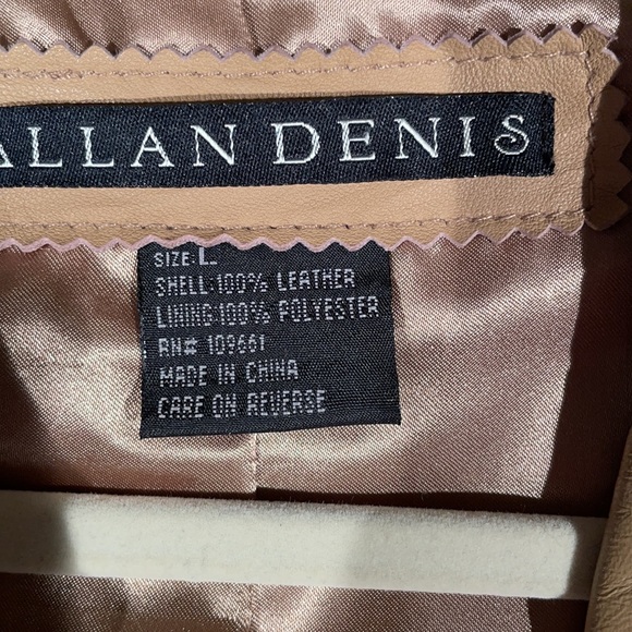 Tan Soft Leather Blazer Women’s Large - Picture 3 of 8